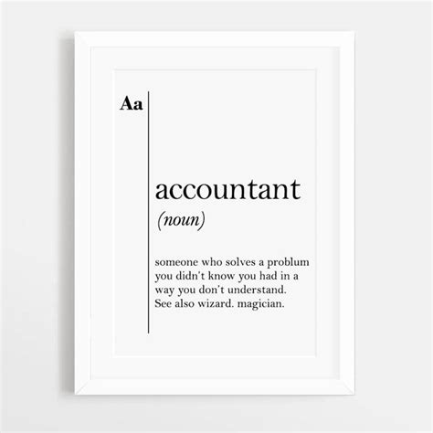 ColossalArtHouse Accountant White Motivational Framed Poster for Home ...