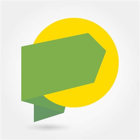 Ribbon Label Banner Grün und Gelb Design-Vorlage | Premium Vektor