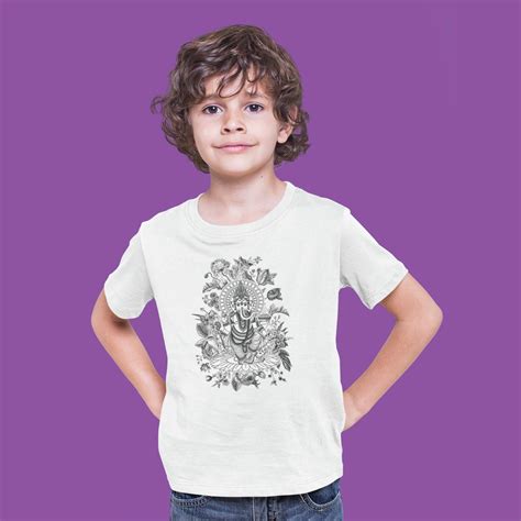 Floral Ganpati Kids Tee – Tantra Original Since 1997 – Shipping ...