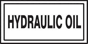 Hydraulic Oil White PVC Sticker_AC5957_29783 : Amazon.in: Home Improvement