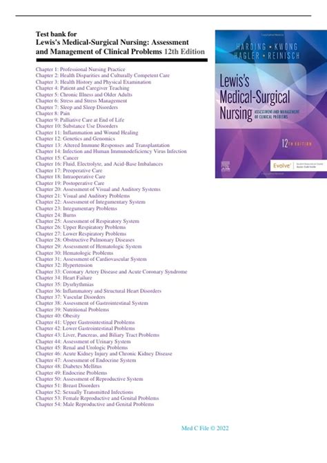 Test Bank For Lewis's Medical-Surgical Nursing: Assessment and ...