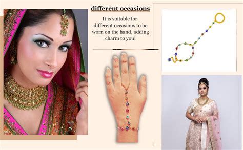 Buy VAMA Hathpan Evileye Finger ring bracelet Chain Hath Phool ...