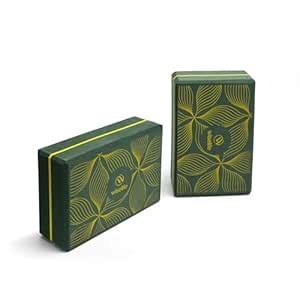 WiseLife Printed Yoga Blocks | Yoga Brick (Pack of 2, Extra Large Size ...