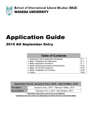 Fillable Online waseda School of International Liberal Studies (SILS ...