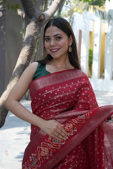 Soft cotton Silk with Zari Detail With Ornate Palla & Ikat Border 1 ...