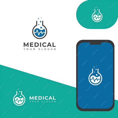 Premium Vector | Creative medical laboratory science logo design