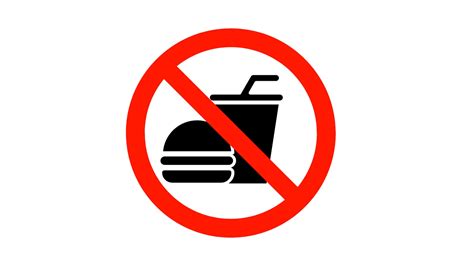 No food and drink allowed icon sign. Isolated on white background ...