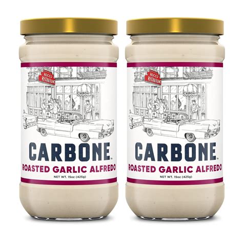 Amazon.com: Carbone Roasted Garlic Alfredo Pasta Sauce | Creamy Blend ...