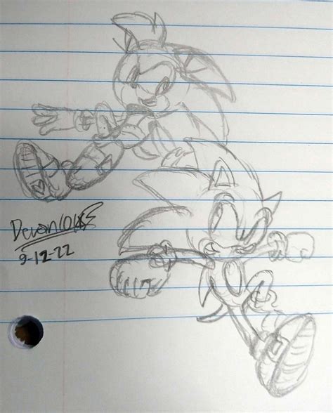 Sonic and femSonic sketch by DevanArcher101 on DeviantArt