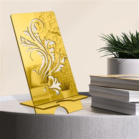 Laser Cutting Design, Reflective Acrylic Mobile Phone stand | FHMax.com
