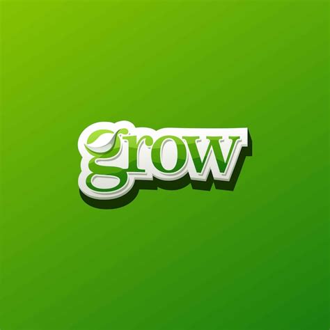 Grow logo template | Premium Vector