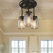Buy Ethedeal Mason Jar Kitchen Island Light Chandelier 3 Heads Pendant ...