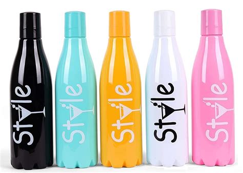 KIDINGTON Plastic Style Water Bottle 1 litre, Pani ki Botal, Fridge ...