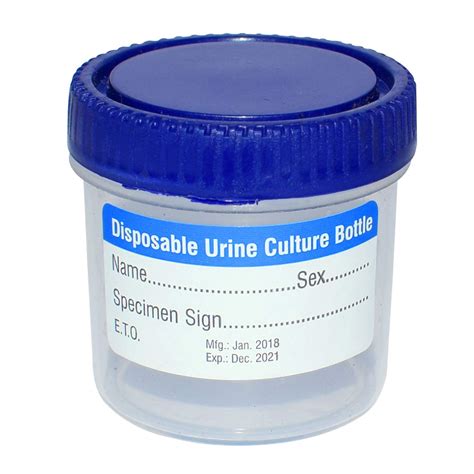 Medsor Impex Urine Sample Collector Specimen Plastic Container Sterile ...
