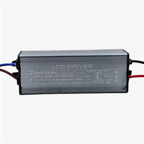 36W LED Driver Module with 600mA Output current and 34-63V Output DC V ...