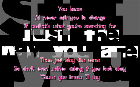 Song Lyric Quotes In Text Image: Just The Way You Are - Bruno Mars Song ...
