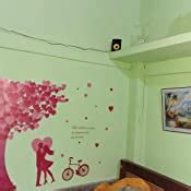 Decals Design 'Romantic Couple Under The Heart Leaves Tree and Love ...