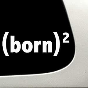 ISEE 360® Car Stickers Exterior for Windows Sides Bumper Born Square ...