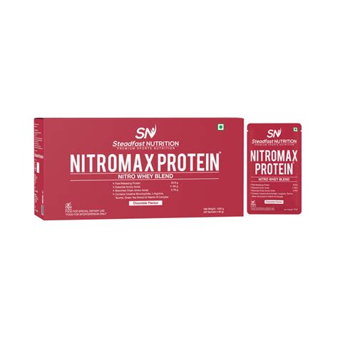 Whey Protein with Creatine, Chocolate Flavour | Nitromax Protein ...