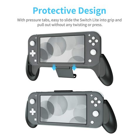 Grip for Nintendo Switch Lite, Comfortable & Ergonomic Asymmetrical ...