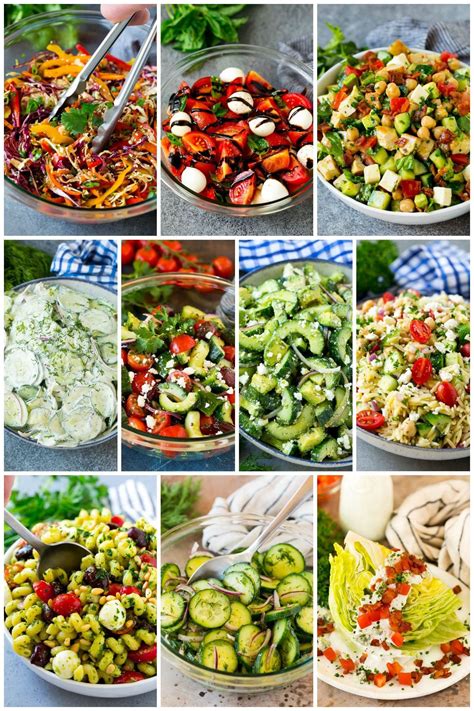 A comprehensive list of summer salad recipes featuring savory meats ...