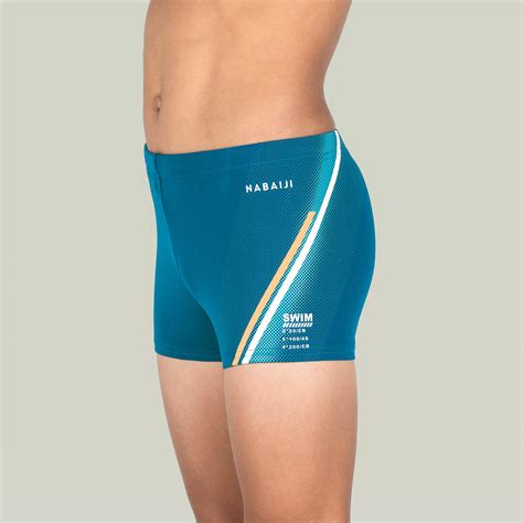 Boys’ Swimming Trunks - Fitib - Line Blue / Beige NABAIJI | Decathlon