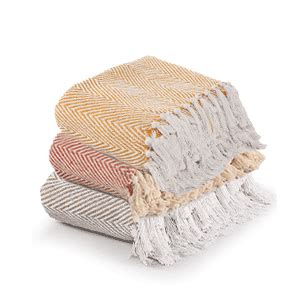 SASHAA WORLD Cotton Chevron Throw Blanket , Medium Sofa Throw Blanket ...