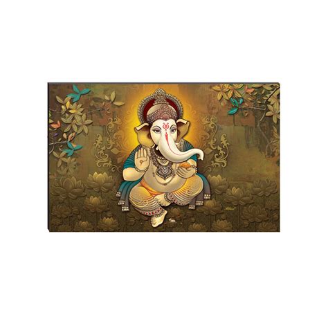 6MM MDF Lord Ganesha Satin Matt Texture UV Art Painting - eCraftIndia ...