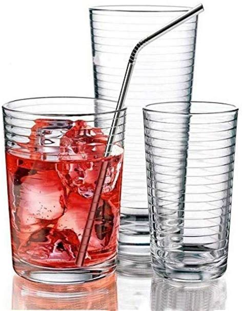 NURIOR Long Steel Straws for Drinking Juice & Drinks Reusable Straw ...