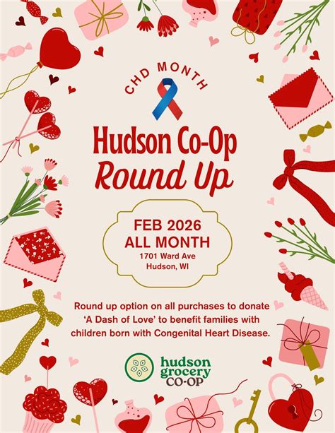 Round Up with Heart - Hudson Co-Op CHD Month Fundraiser, Hudson Grocery ...