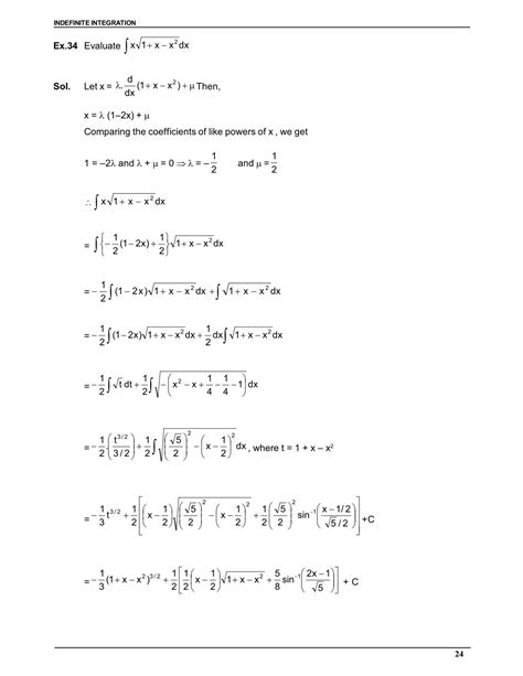 Indefinite Integral Notes for Class 12 & IIT JEE