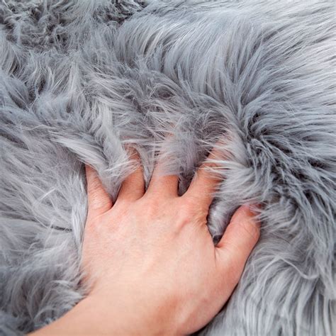 Buy OJIA Deluxe Soft Fuzzy Fur Rugs Faux Sheepskin Shaggy Area Rugs ...