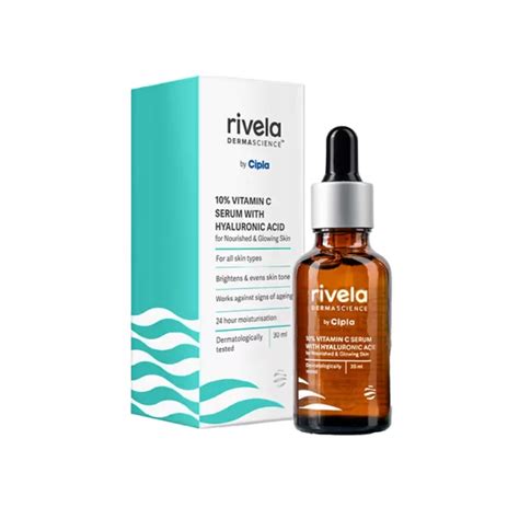 Rivela Dermascience 10% Vitamin C with Hyaluronic Acid Serum 30ml ...
