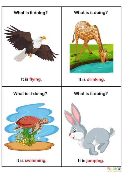 What Is It Doing? WH Questions & Animal Actions Printable PDF