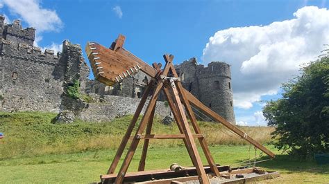 FIRE! Launch of the Giant Trebuchet, Carew Castle and Tidal Mill ...