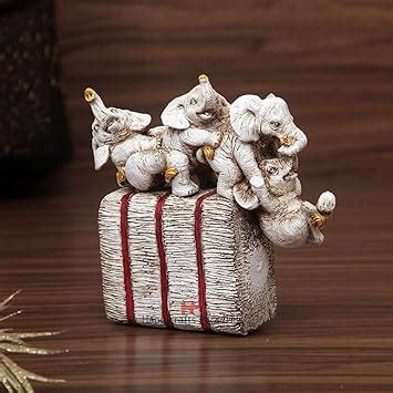 Buy Handicrafts Paradise Four Circus Elephant Showpiece for Home Décor ...