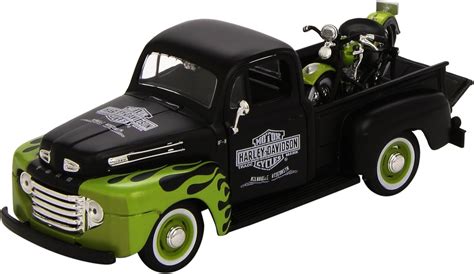 Buy Maisto 1:24 Scale 1948 Ford F-1 Pickup and Harley Davidson 1948 FL ...