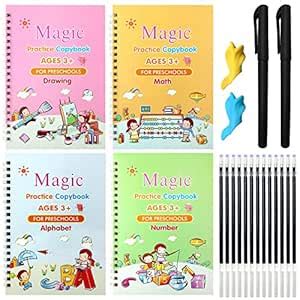 Tuzuaol Practice Handwriting English Reusable Magical Ink Tracing ...