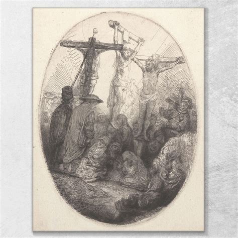 Christ Crucified Between The Two Thieves Rembrandt van Rijn canvas print