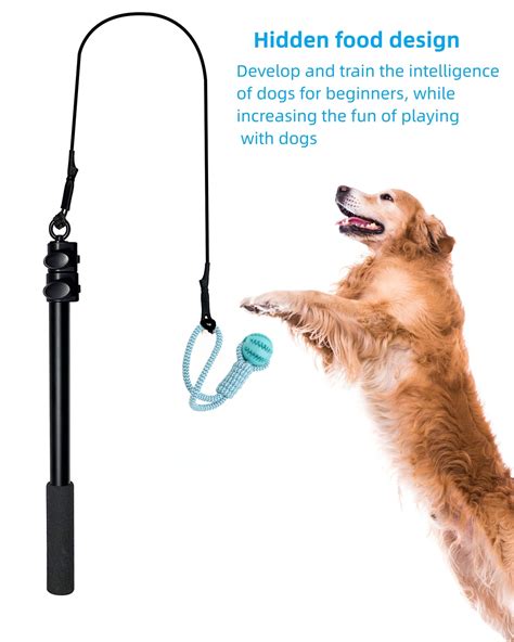 Premium Dog Flirt Pole with 3 Rope Toys and Durable Rubber Ball