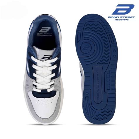 Casual Sneakers - Men's White and Blue Sneakers for Everyday Style ...