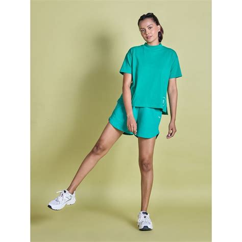 Buy Nykd By Nykaa Iconic Cotton Boxy Tee -NYLE276-Pepper Green Online