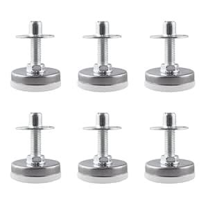 Maxmoral 6pcs Adjustable Leg Levelers Furniture Leveling Feet M6 Thread ...