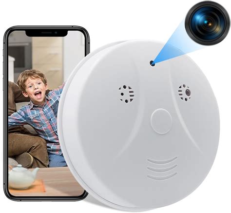 ZGSZ WiFi Hidden Camera, Smoke Detector Spy Camera HD 1080P Mini WiFi ...