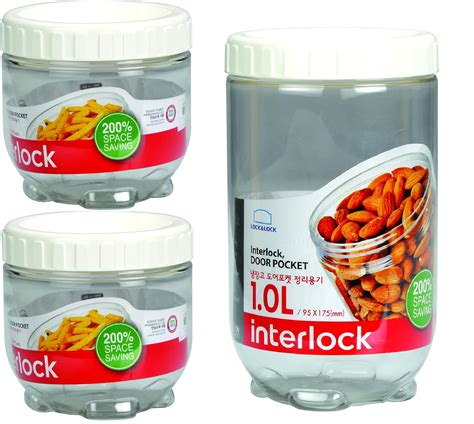 Buy Lock & Lock INL301x2 + INL302 Plastic Storage Containers - 500ml, 3 ...