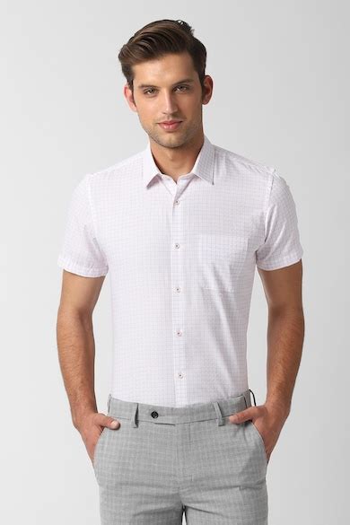 Buy Men White Slim Fit Half Sleeves Formal Shirt Online - 403592 ...