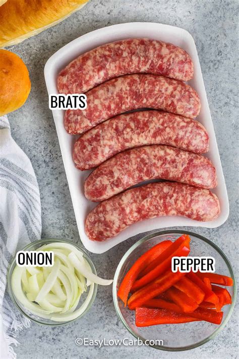 Air Fryer Brats With Peppers And Onions - Easy Low Carb