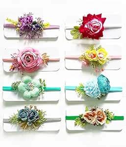 Lavitra fashion floral flower nylon headbands hair bands accessories ...