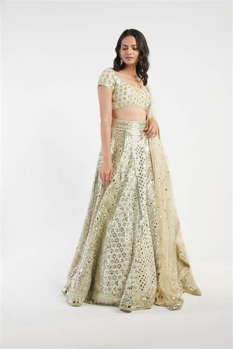 Golden Embellished Lehenga Set – abhinavmishra