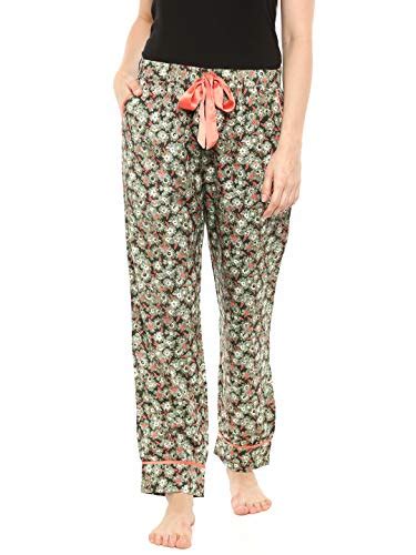 Buy Mystere Paris Satin Trimmed Pajama Viscose Sleepwear Nightwear ...